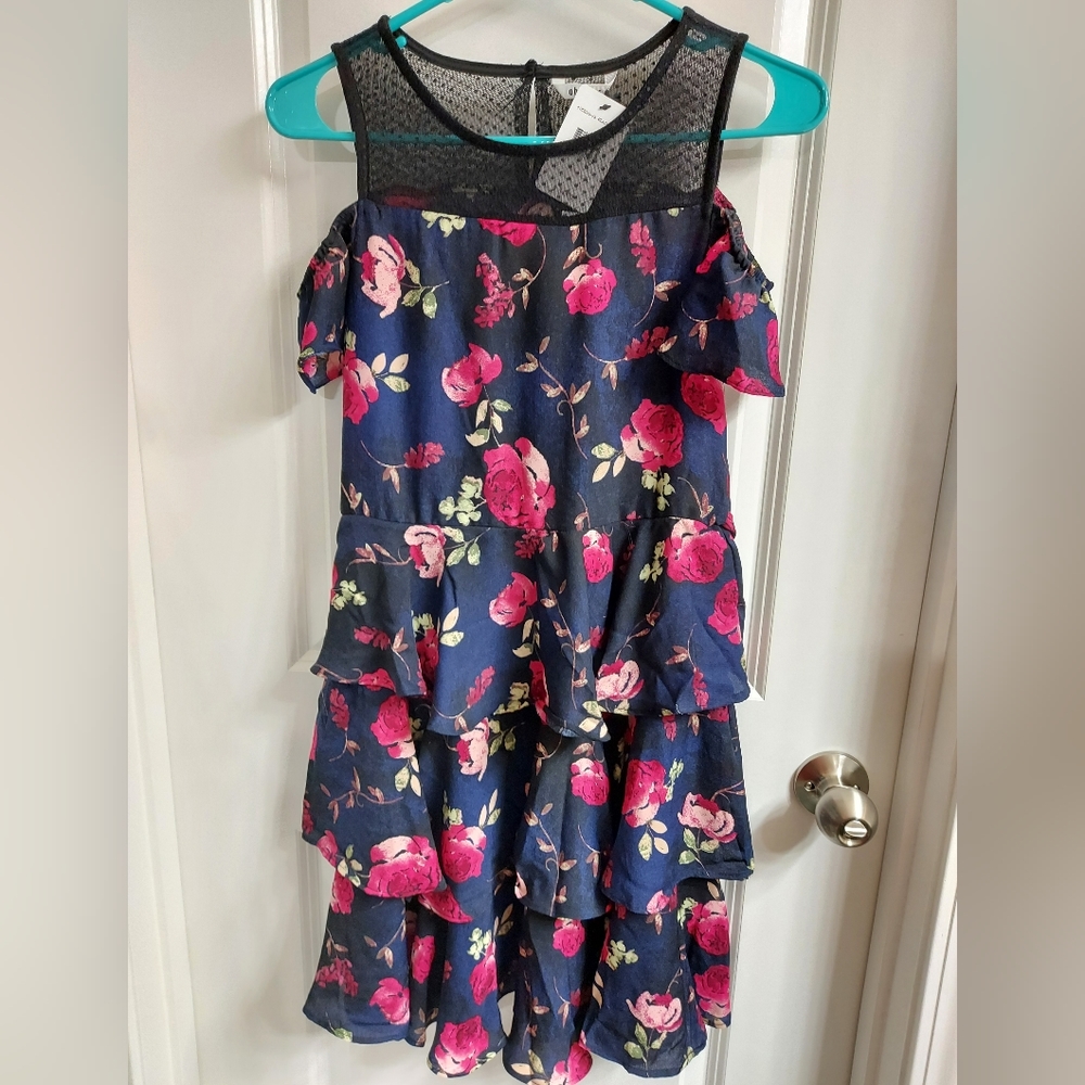 NWT Juniors Obsess Ruffled floral dress